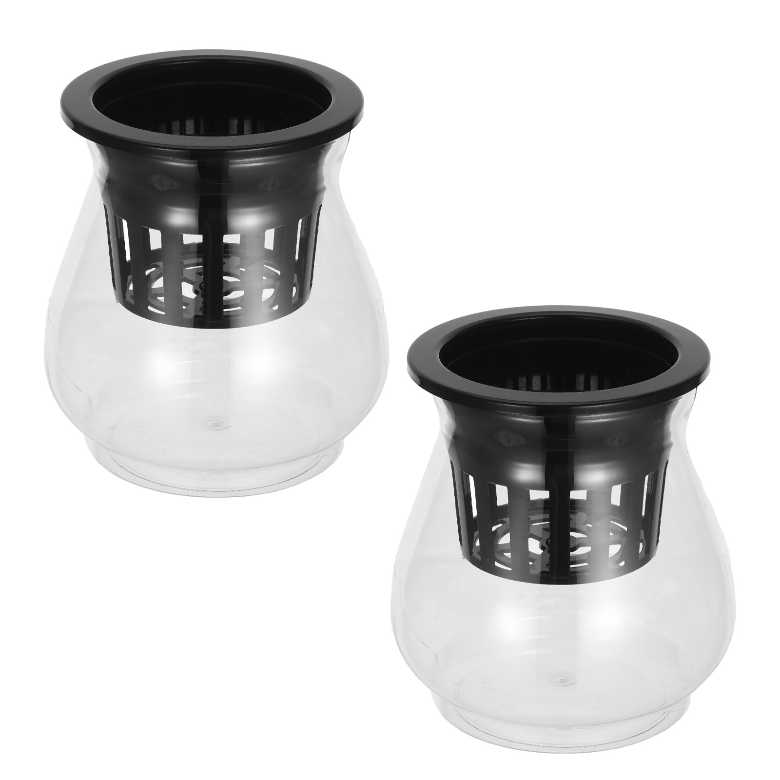 Plant Aquarium Pot - 2 pièces, récipient hydroponique transparent, pot