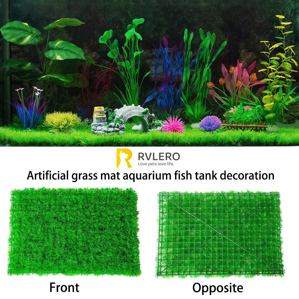 Aquarium Plants Live - Pelouse Artificielle en Forme de Poisson