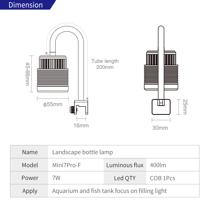 Projecteur LED submersible pou - Aquarium Plant Light avis et prix